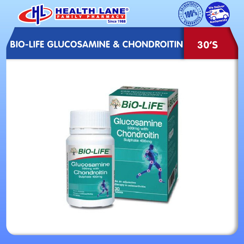 BIO-LIFE GLUCOSAMINE & CHONDROITIN (30'S)